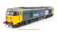 4030 Heljan Class 50 Diesel Locomotive number 50 036 named "Victorious" in BR Blue with large logo and weathered finish